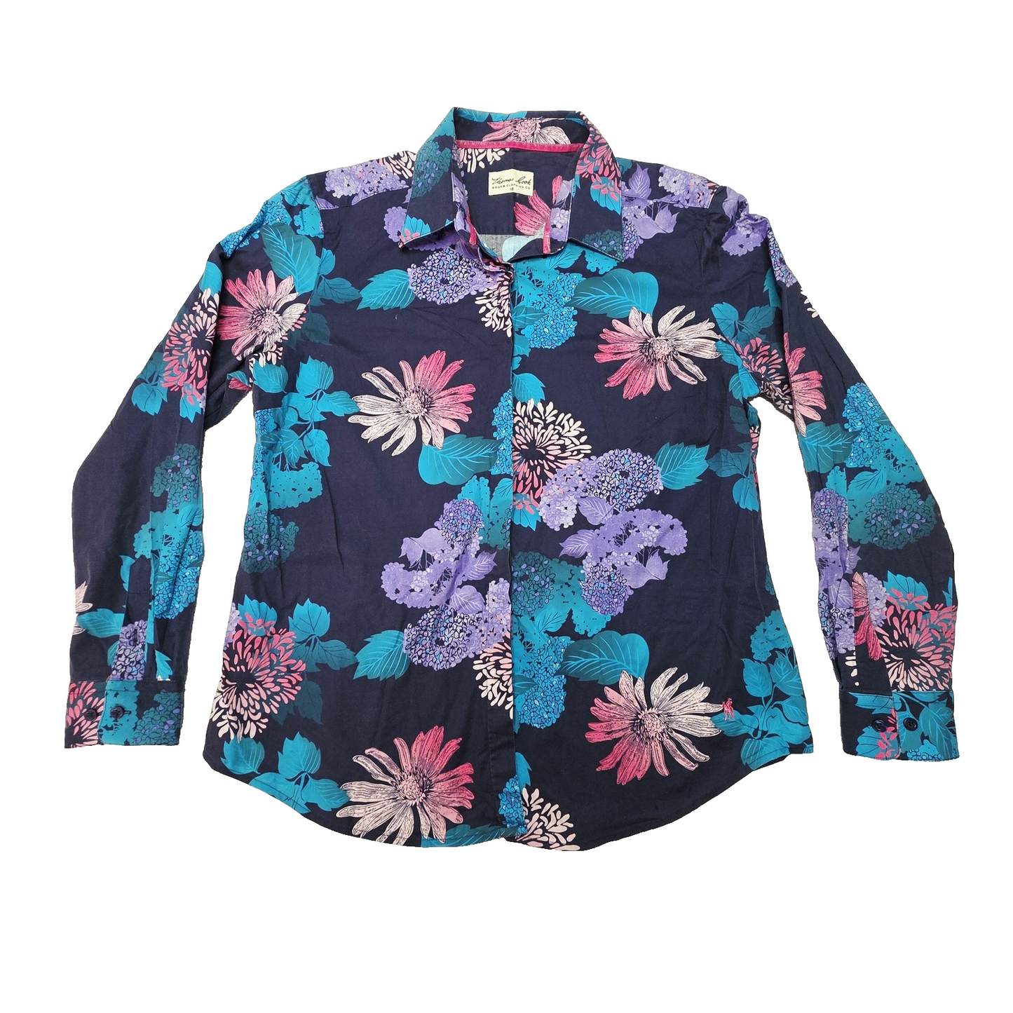 Thomas Cook Shirt Women's 18 Multicoloured Long Sleeve Button Up Floral Print