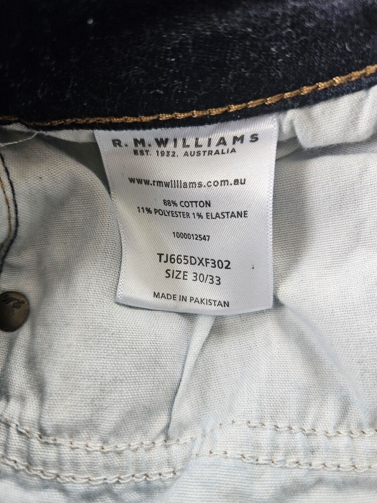 R.M Williams Indigo Bootcut Jeans Ladies Size 30
