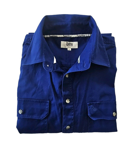 Burke & Wills Men's Flinders Shirt Navy Size Large