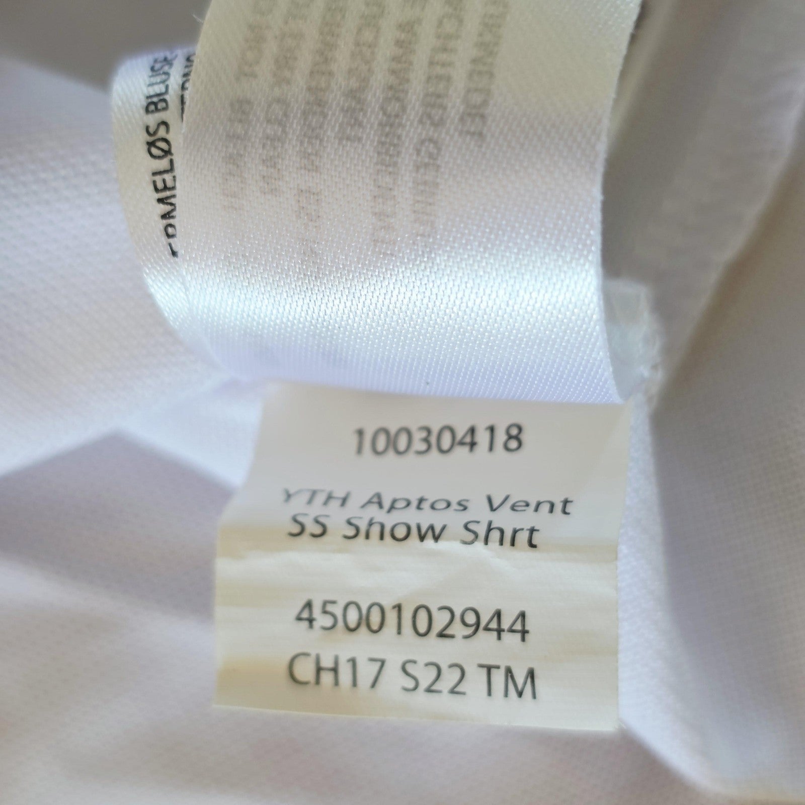 Ariat Polo Girls 12 White Short Sleeve Aptos Vent SS Snap Show Shirt Riding Top