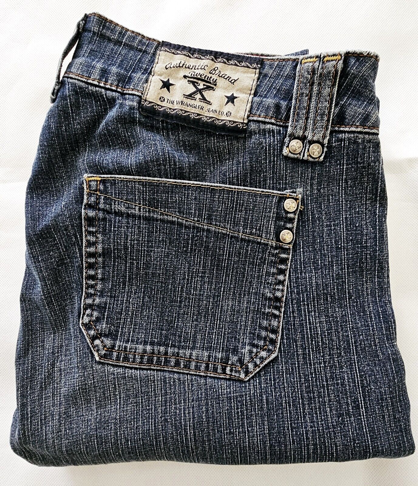 Wrangler 20X Double Button Bootcut Denim Jeans Ladies Size 32x35