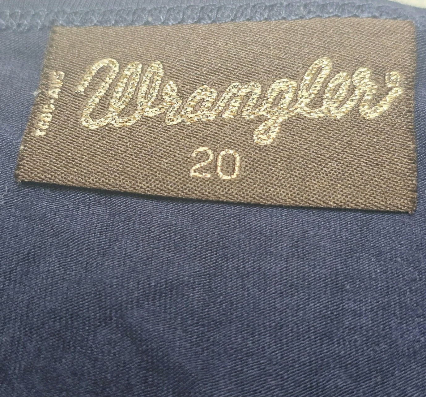Wrangler T-Shirt Women's 20 Blue Logo Long Live Cowgirls Scoop Neck NWOT