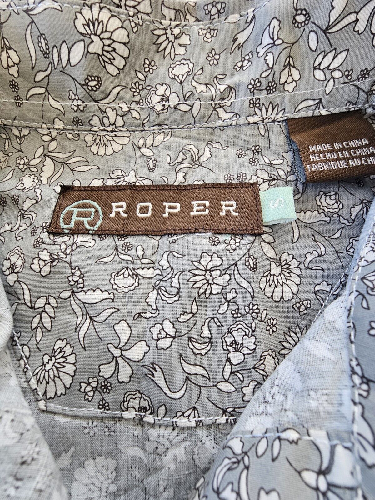 Roper Western Riding Long Sleeve Shirt Ladies Size Small