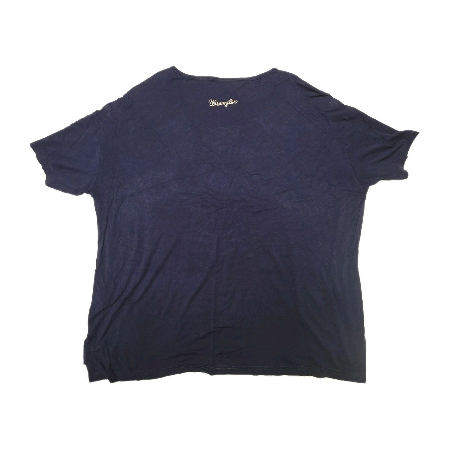 Wrangler T-Shirt Women's 20 Blue Logo Long Live Cowgirls Scoop Neck NWOT