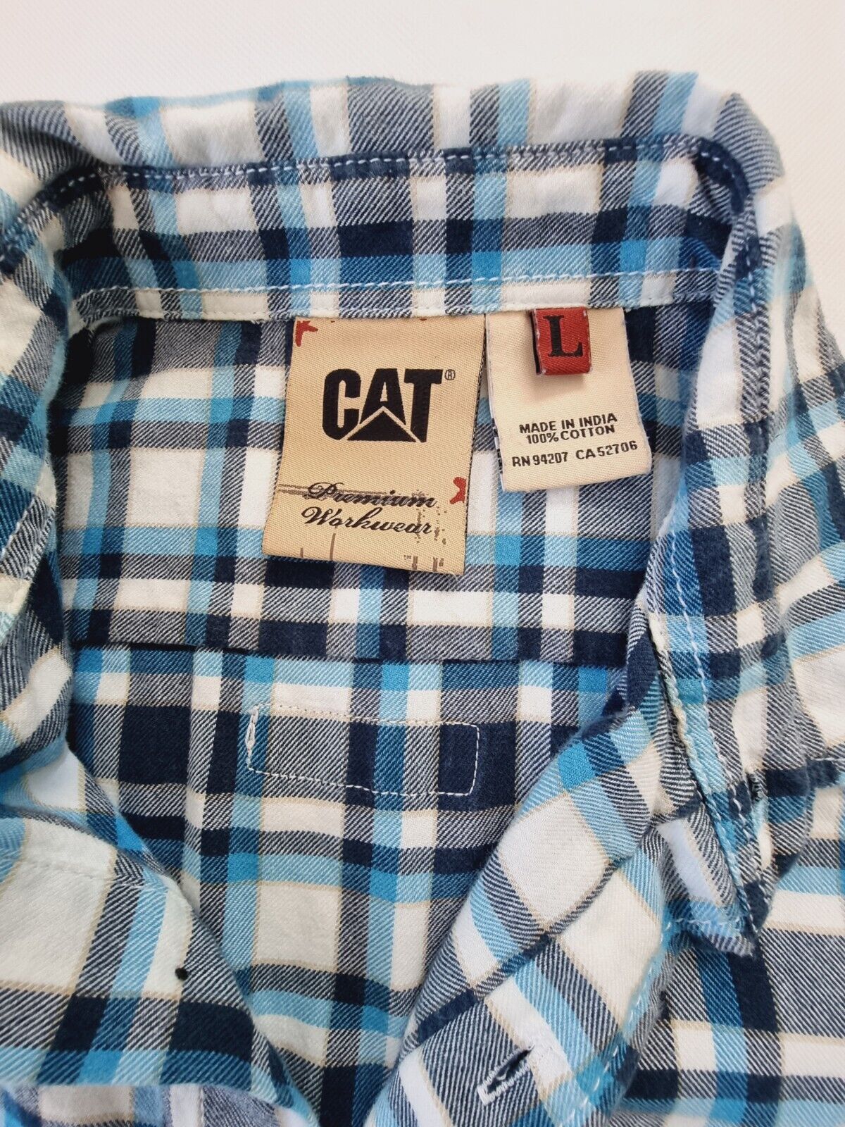 CAT premium Workwear Mens Short Sleeve Shirt Size L.