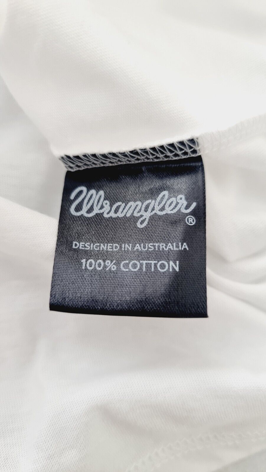 Wrangler Classic White Fangs Out TEE Fitted T-Shirt New With Tags Size L