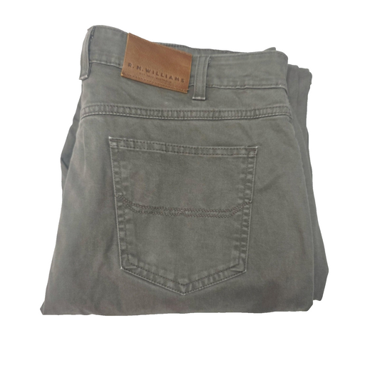 R.M. Williams Jeans Men's 38x32 Brown Straight Regular Stretch Denim TJ781XDSI01