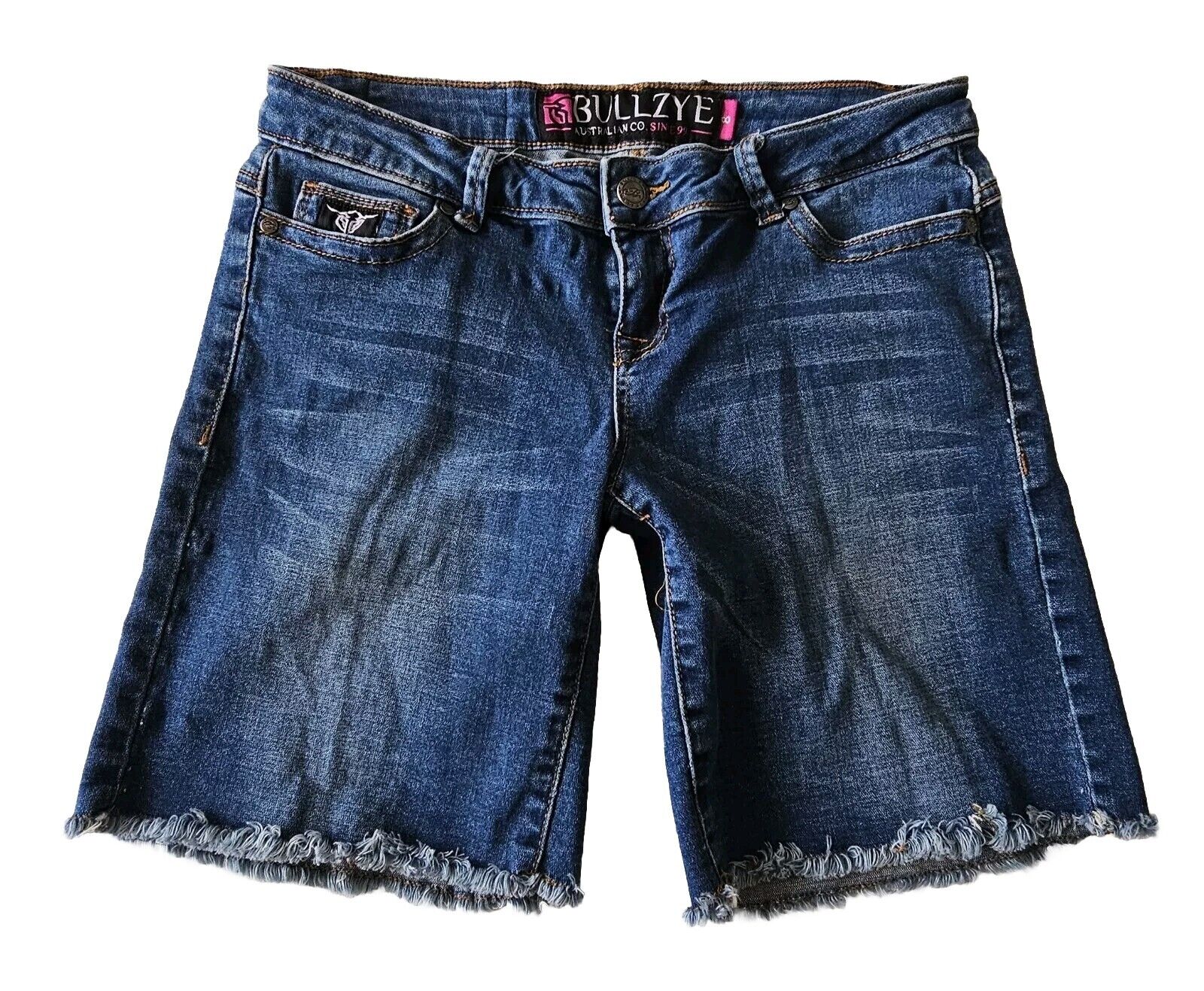 Bullzye Denim Cowgirl Shorts Ladies Size 8