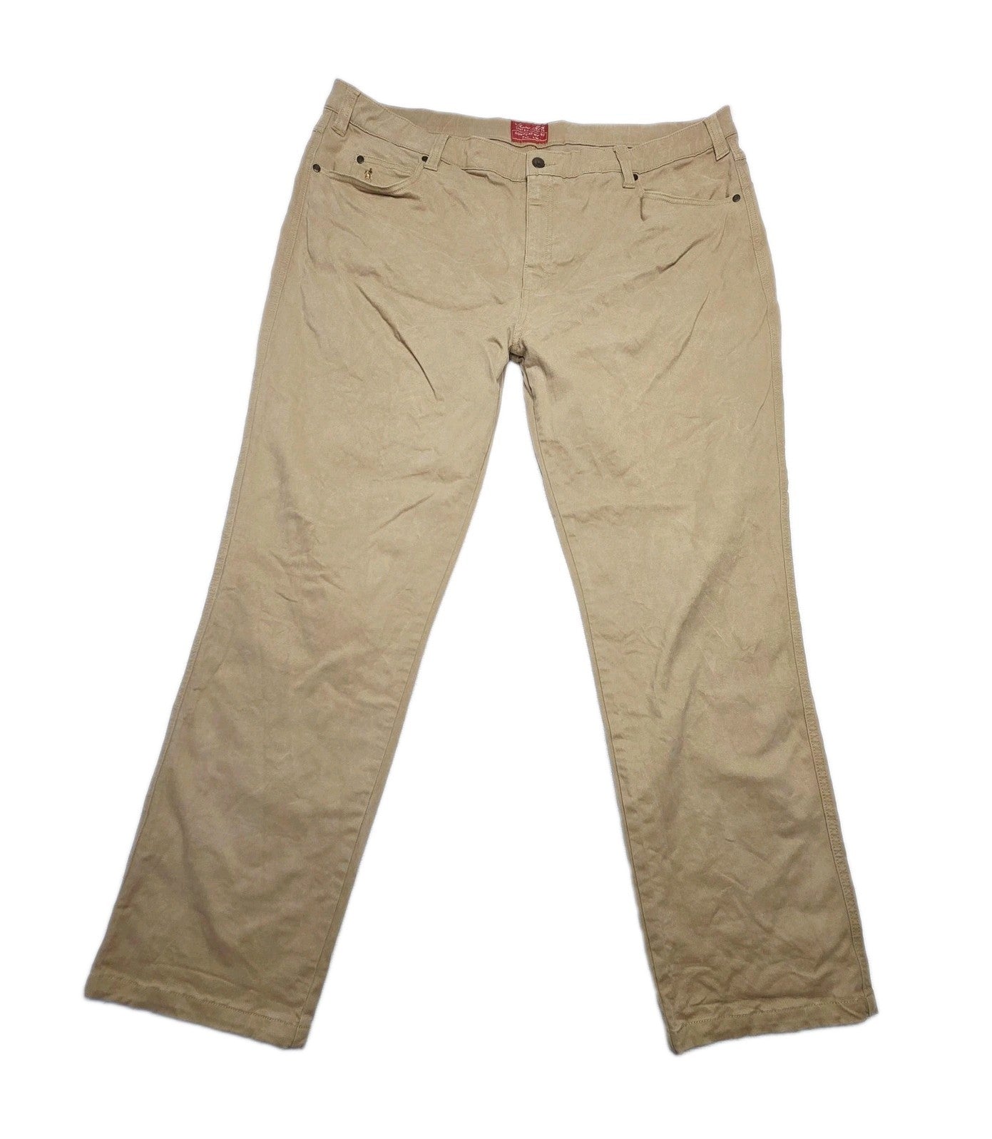 Thomas Cook Jeans Mens 44x32 Beige Straight Relaxed Comfort Waist Stretch Denim