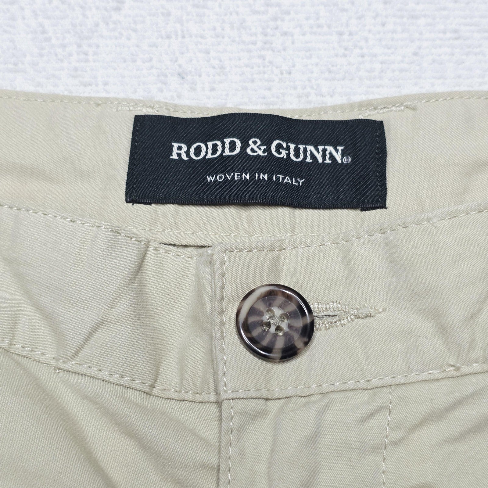 Rodd & Gunn Jeans Mens 35 Beige Regular Fit Cotton Chino Khakis Logo Pants