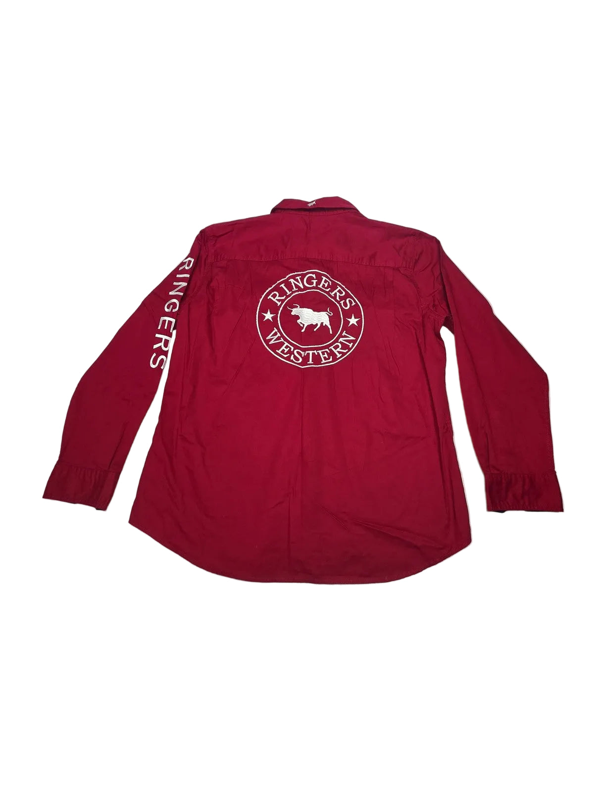 Ringers Western Shirt Womens 16 Red Signature Jillaroo Snap Western Workwear