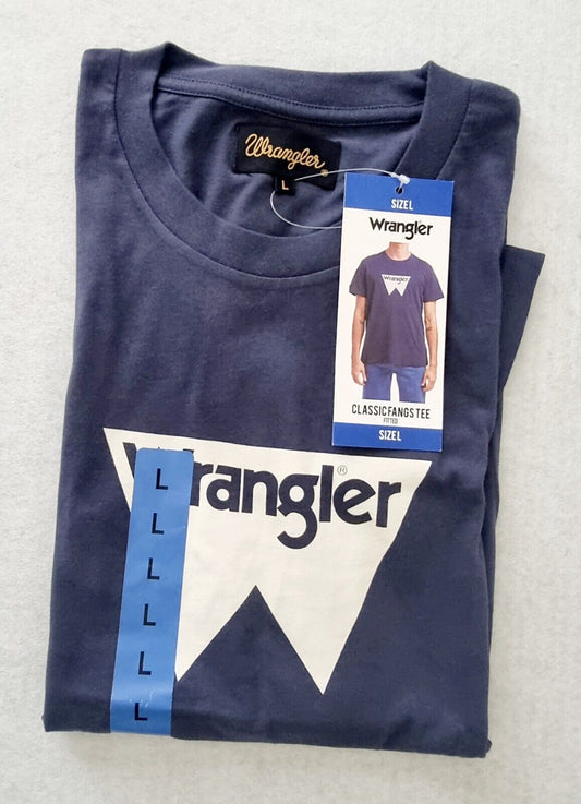 Wrangler Classic Washed Out Fangs TEE Fitted T-Shirt New With Tags Size L