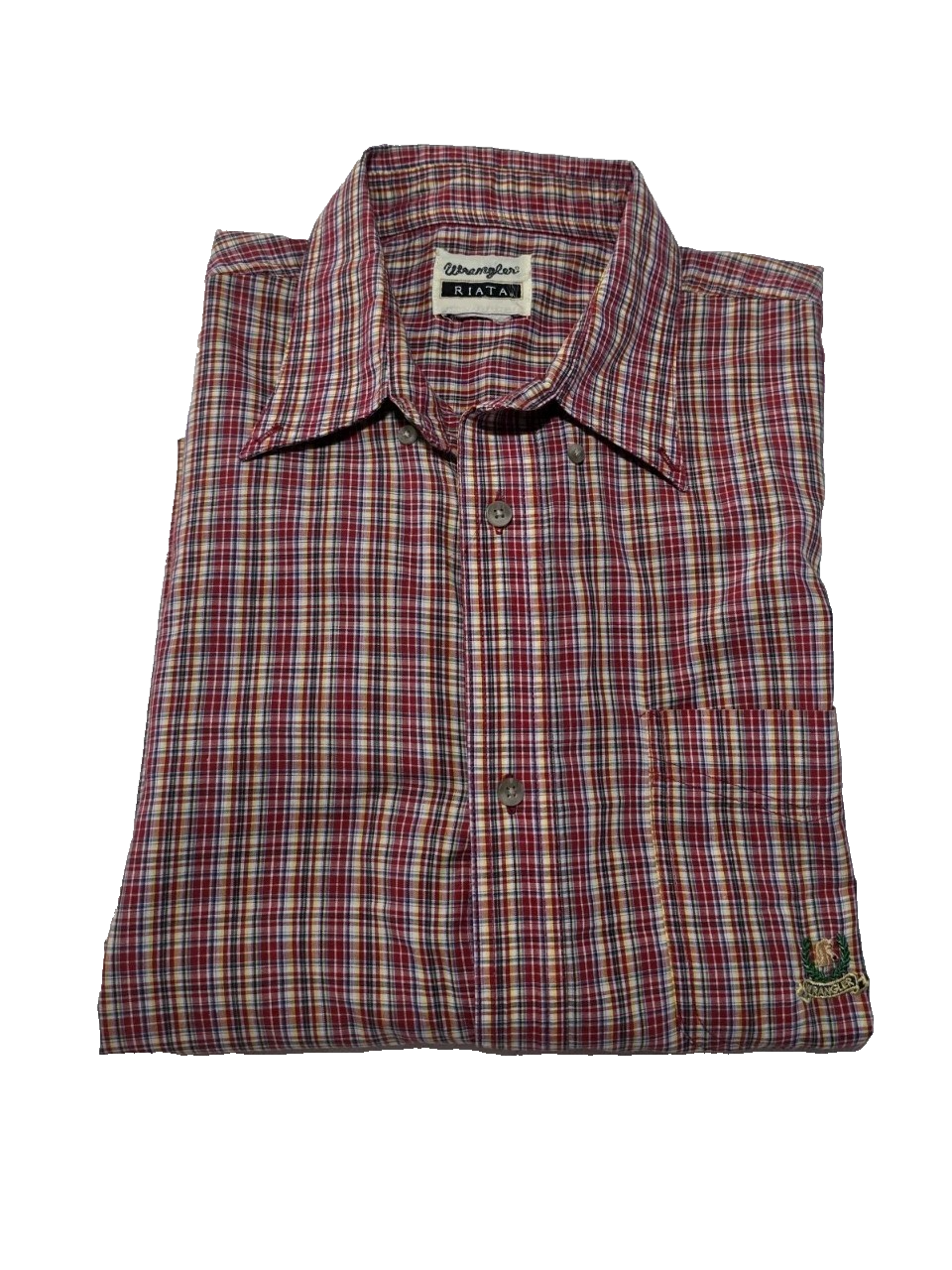 Wrangler Riata Short Sleeve Plaid Classic Fit Shirt Men's Size 4XL