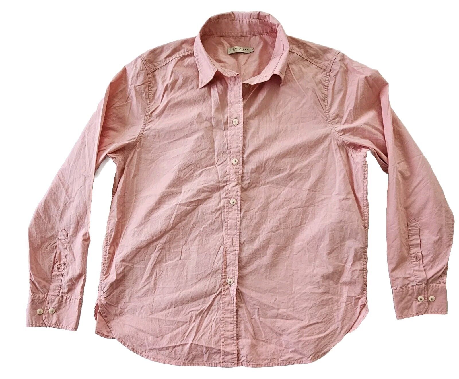 R.M Williams Dusty Pink Cotton Shirt Ladies Size 12