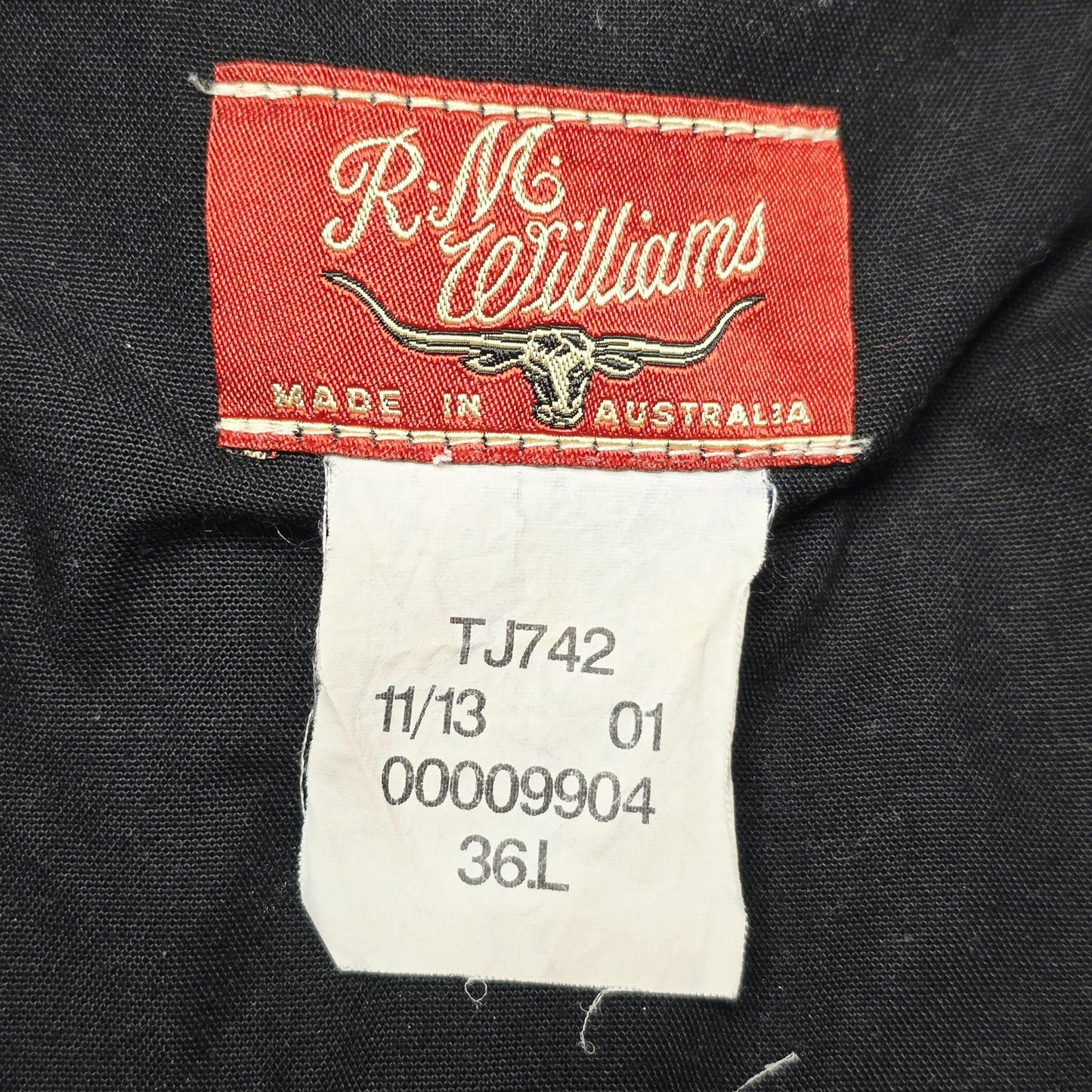 R.M. Williams Jeans Men's 36L Blue Straight Denim TJ742 Made In Australia