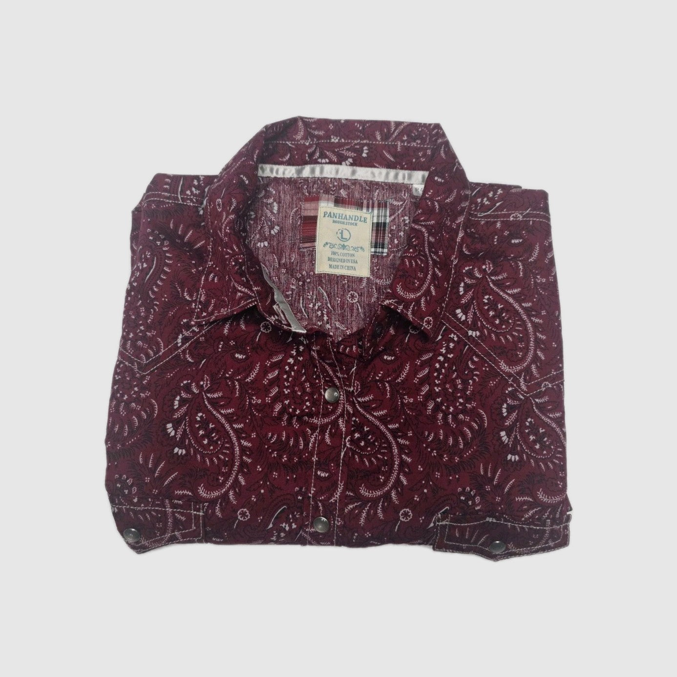 Panhandle Rough Stock Western Long Sleeve Shirt Ladies Size L