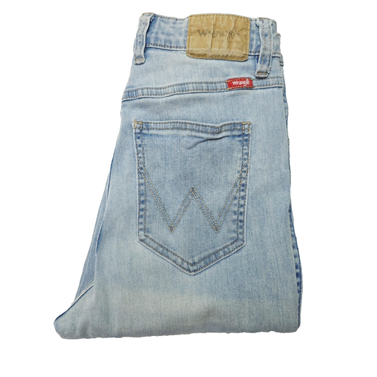Wrangler Jeans Women's 8 Blue Light Wash Hi Pins Skinny Denim Stretch Highrise