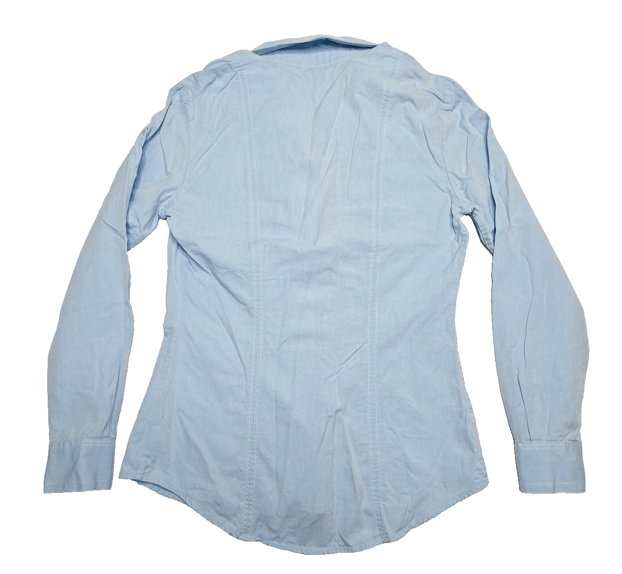 R.M. Williams Shirt Women's 8 Blue Long Sleeve Button Up Cotton Semi Fitted