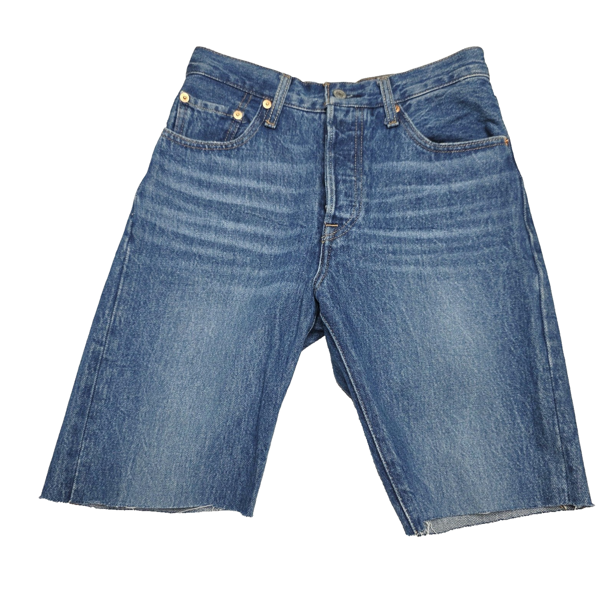 Levi's Shorts Women's 8 Blue Denim 501 Cut Off Button Fly Raw Hem Casual