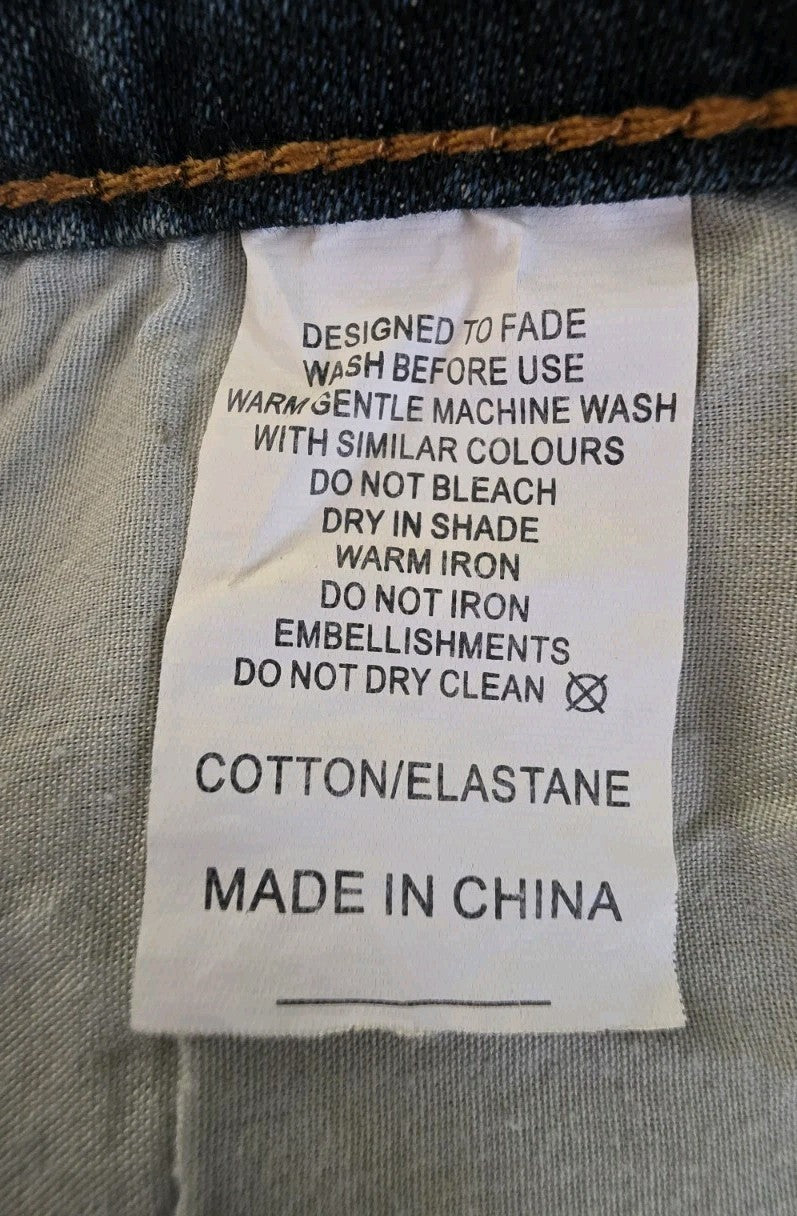 Bullzye Mid Rise Denim Shorts Ladies Size 18