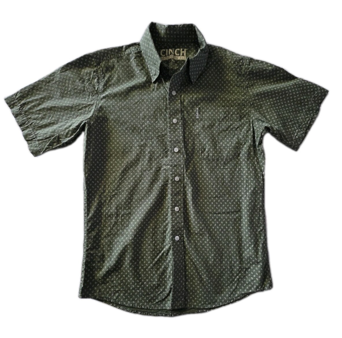 Cinch Modern Fit Western Short Sleeve Shirt Men's Size XS