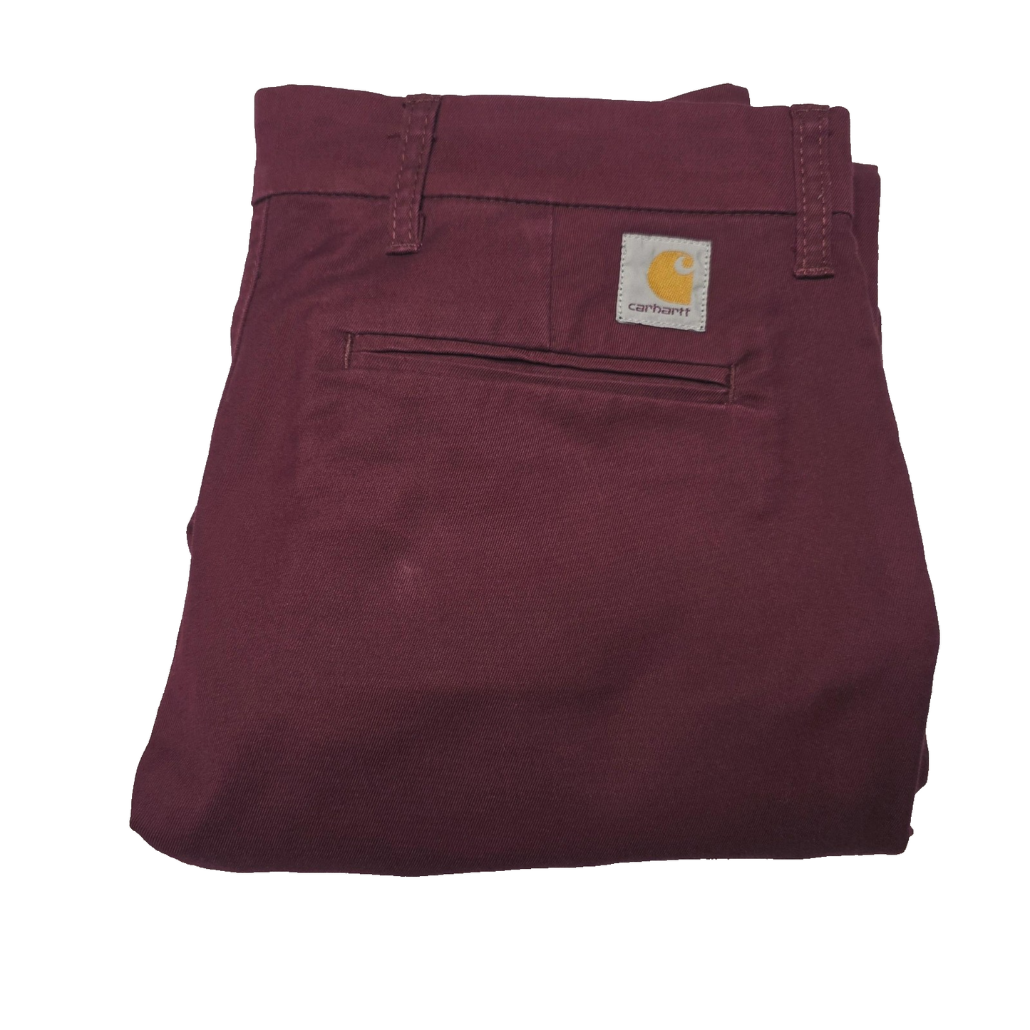 Carhartt Sid Pant Jeans Men's 34x32 Maroon Slim Tapered Stretch Cotton Zip Fly