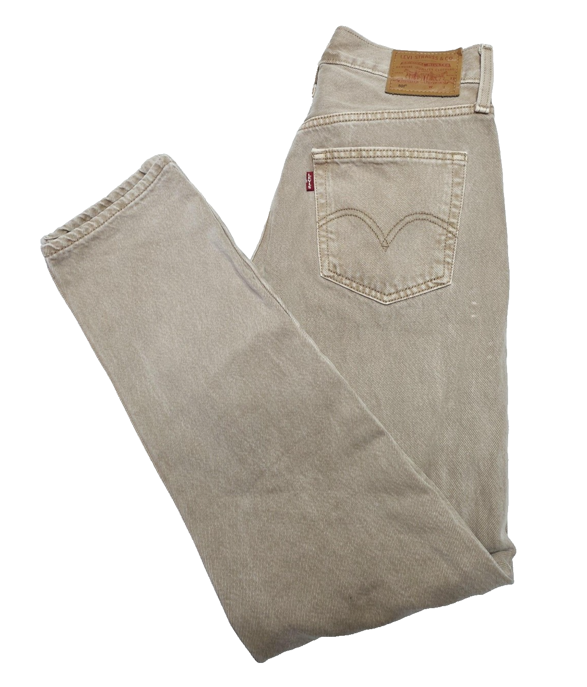 Levi's Jeans Women's 26x30 Beige 501 Straight Button Fly Premium