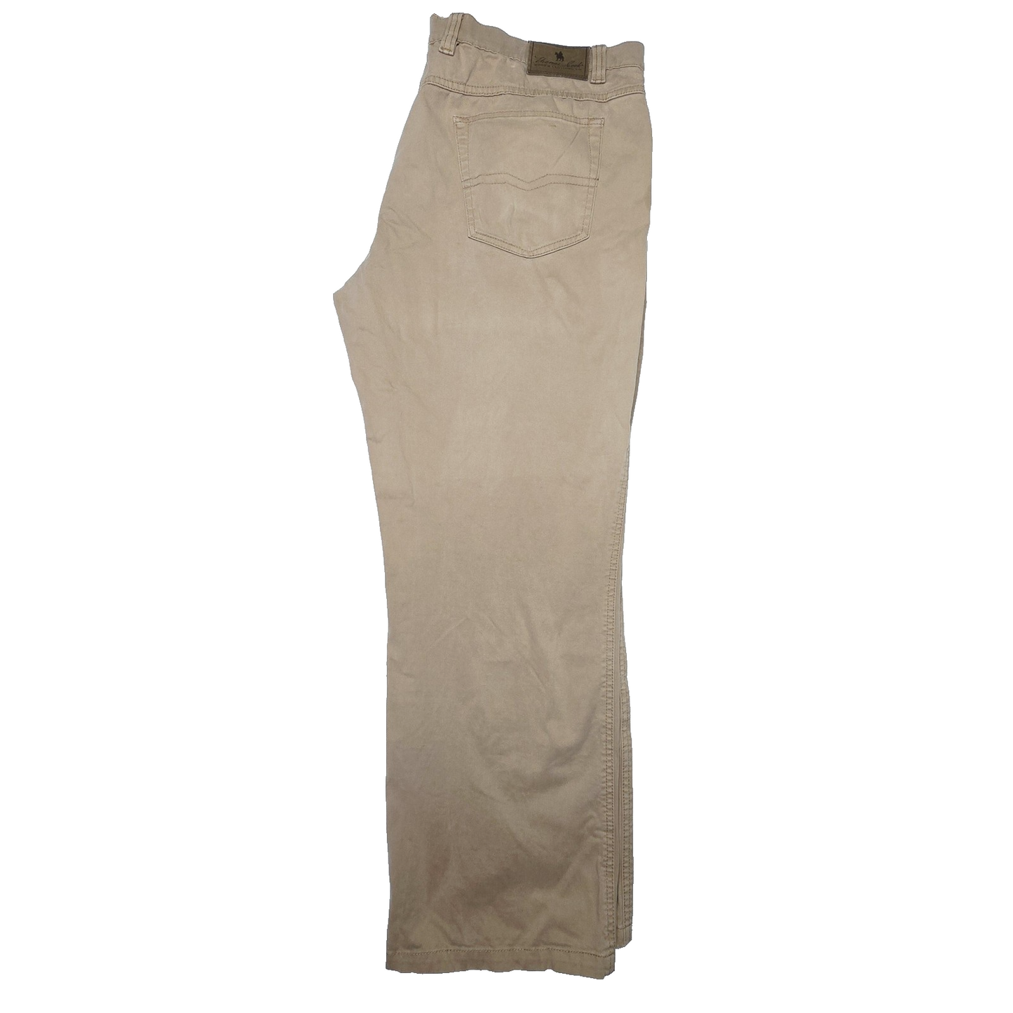 Thomas Cook Jeans Men's 42x31 Beige Khakis Stretch Zip Fly Comfort Waist