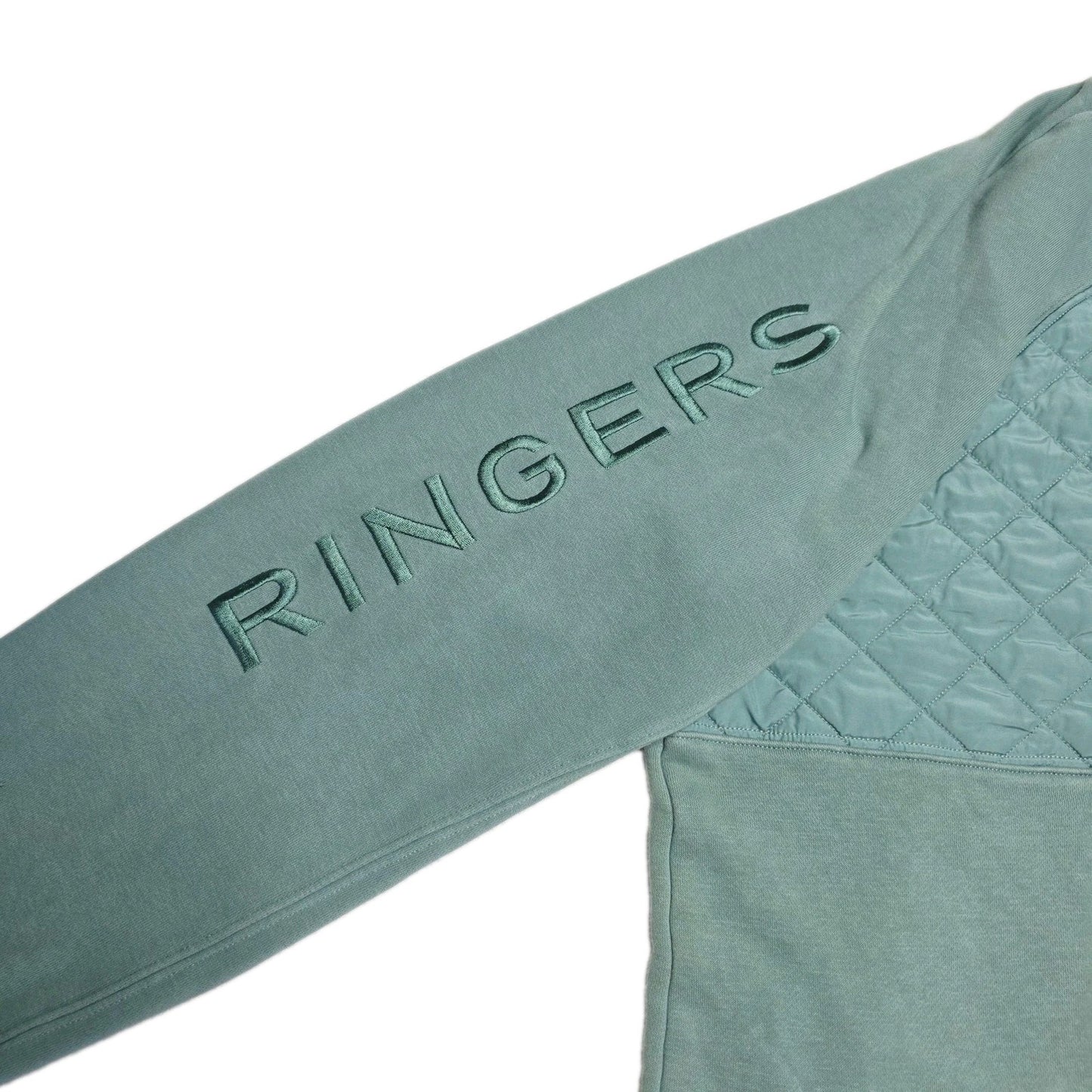 Ringers Western Jumper Women's 16 Green Quilted Fleece High Neck Pullover Top