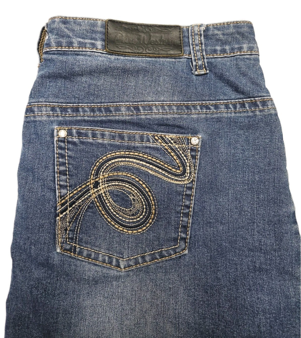 Pure Western Mini Soft Denim Skirt Ladies Size 16