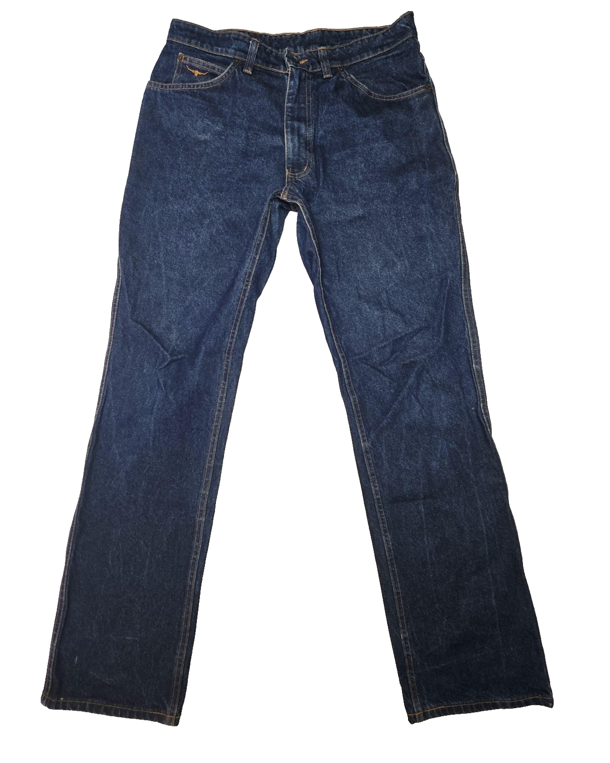R.M. Williams Jeans Men's 34R Blue Straight Regular Cotton Denim Zip Fly TJ759