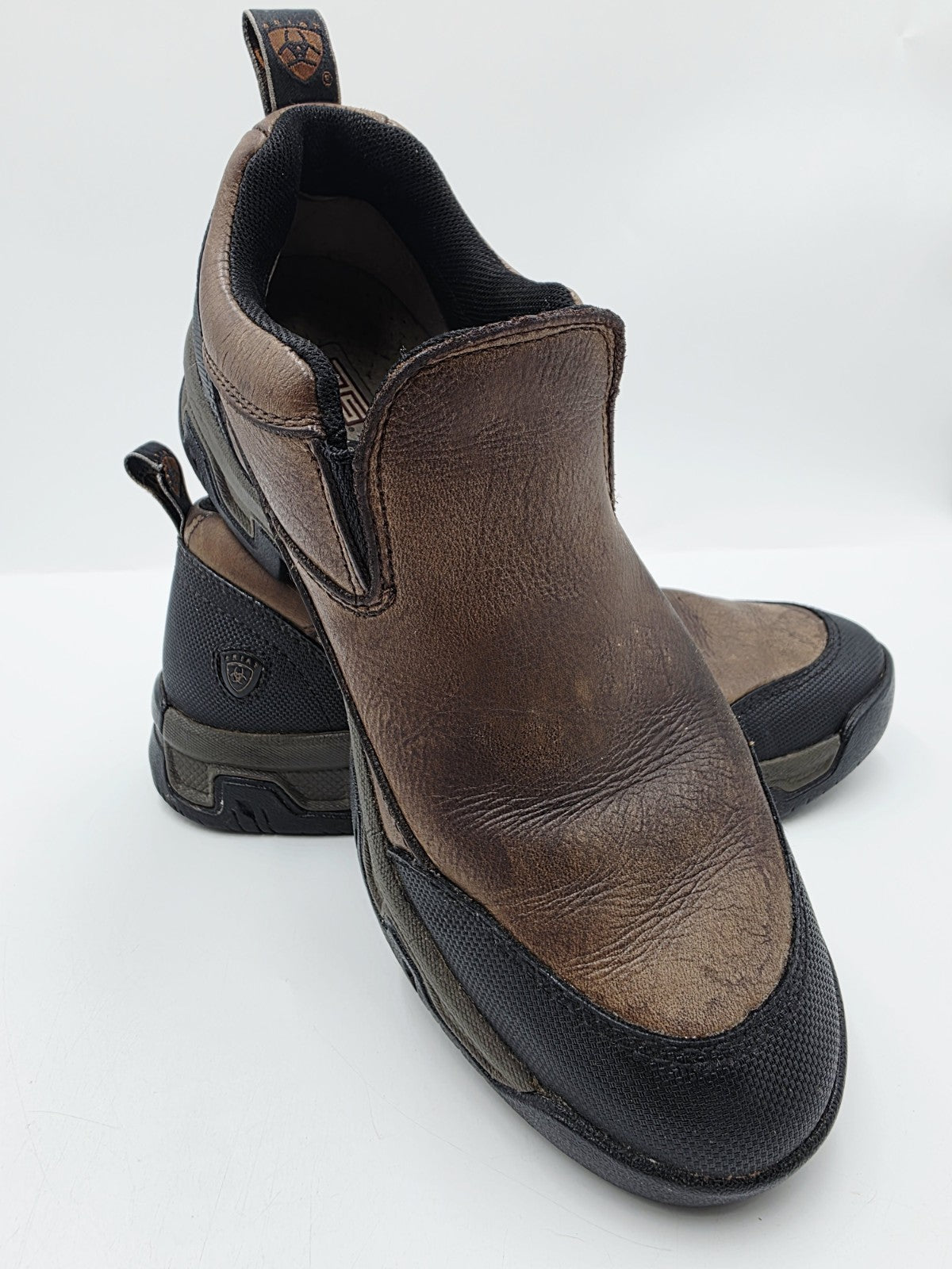 Ariat Dura Ralley H2O ST Distressed Brown Slip-on Mens Size 8.5