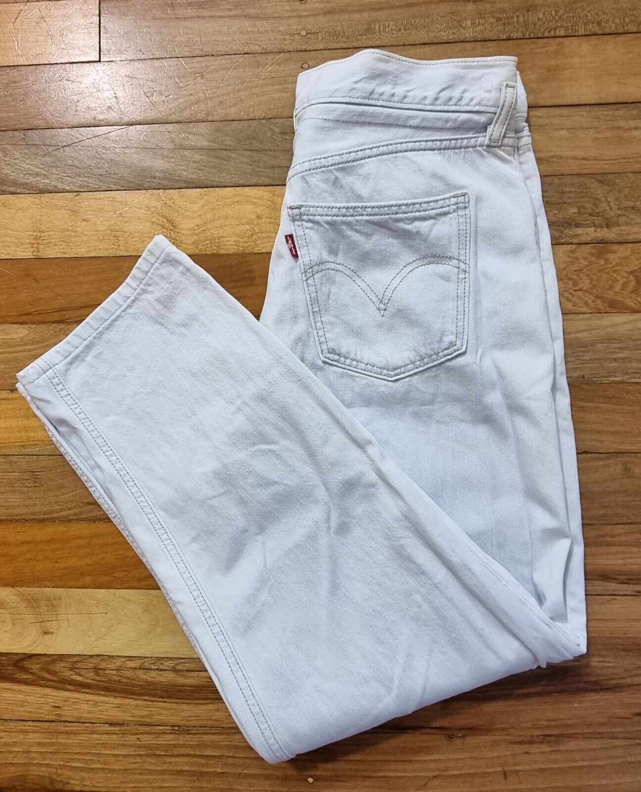 Levis Baggy High Rise Drawstring Waist Boyfriend Style Ladies Jeans Szie 26