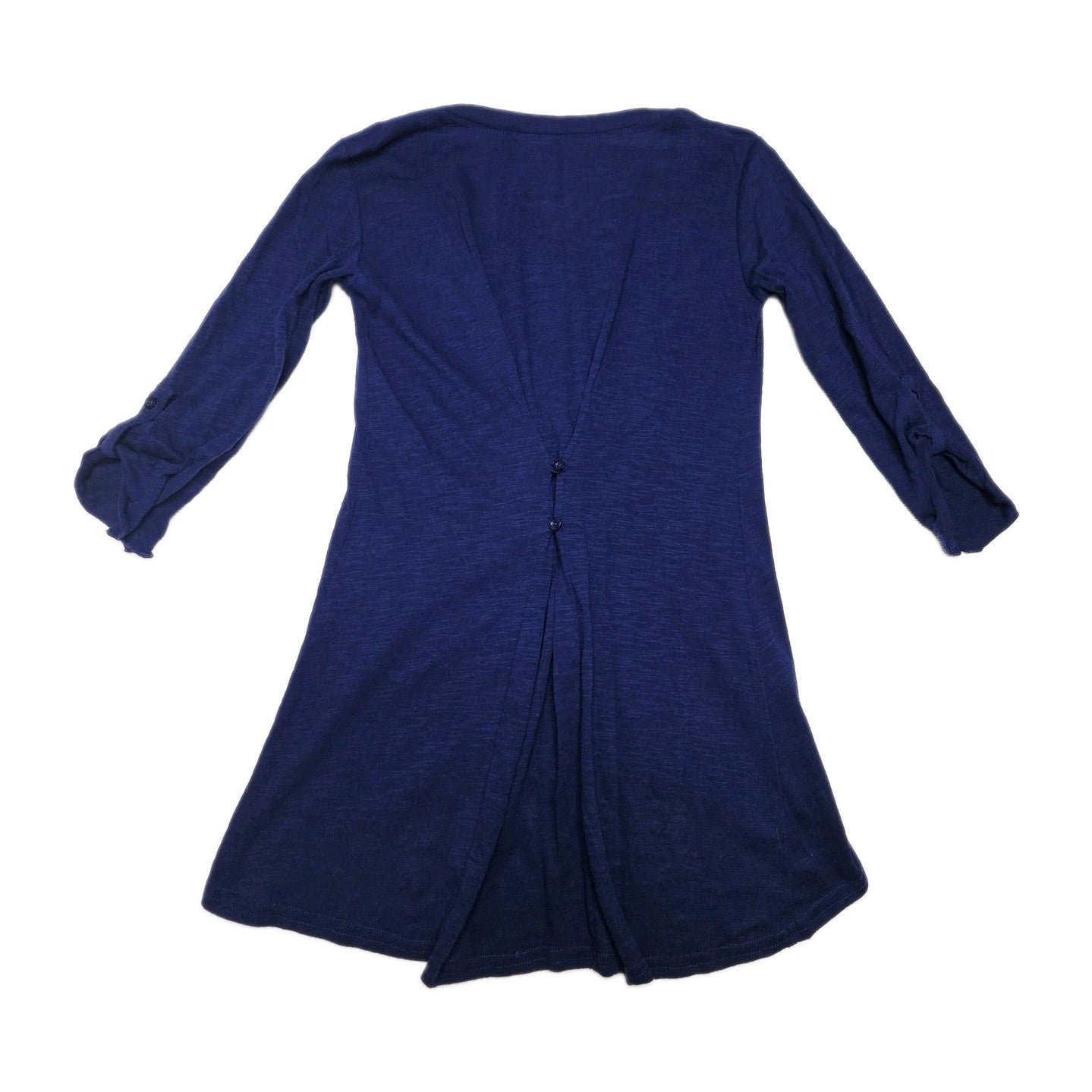 Roper T-Shirt Women's Small Blue 3/4 Sleeve Embroidered Scoop Neck Tunic Top