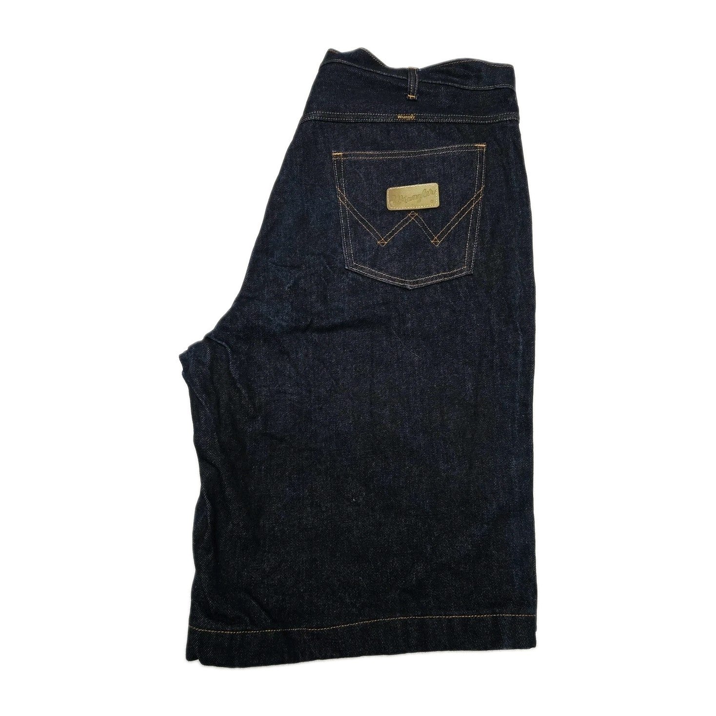 Wrangler Shorts Men's 38 Blue Denim Relaxed Fit Bermuda Casual Workwear Summer