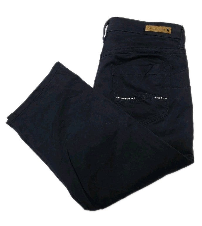 Thomas Cook Ladies Navy Stretch No Gap Waistband 3/4 Pants Size 10