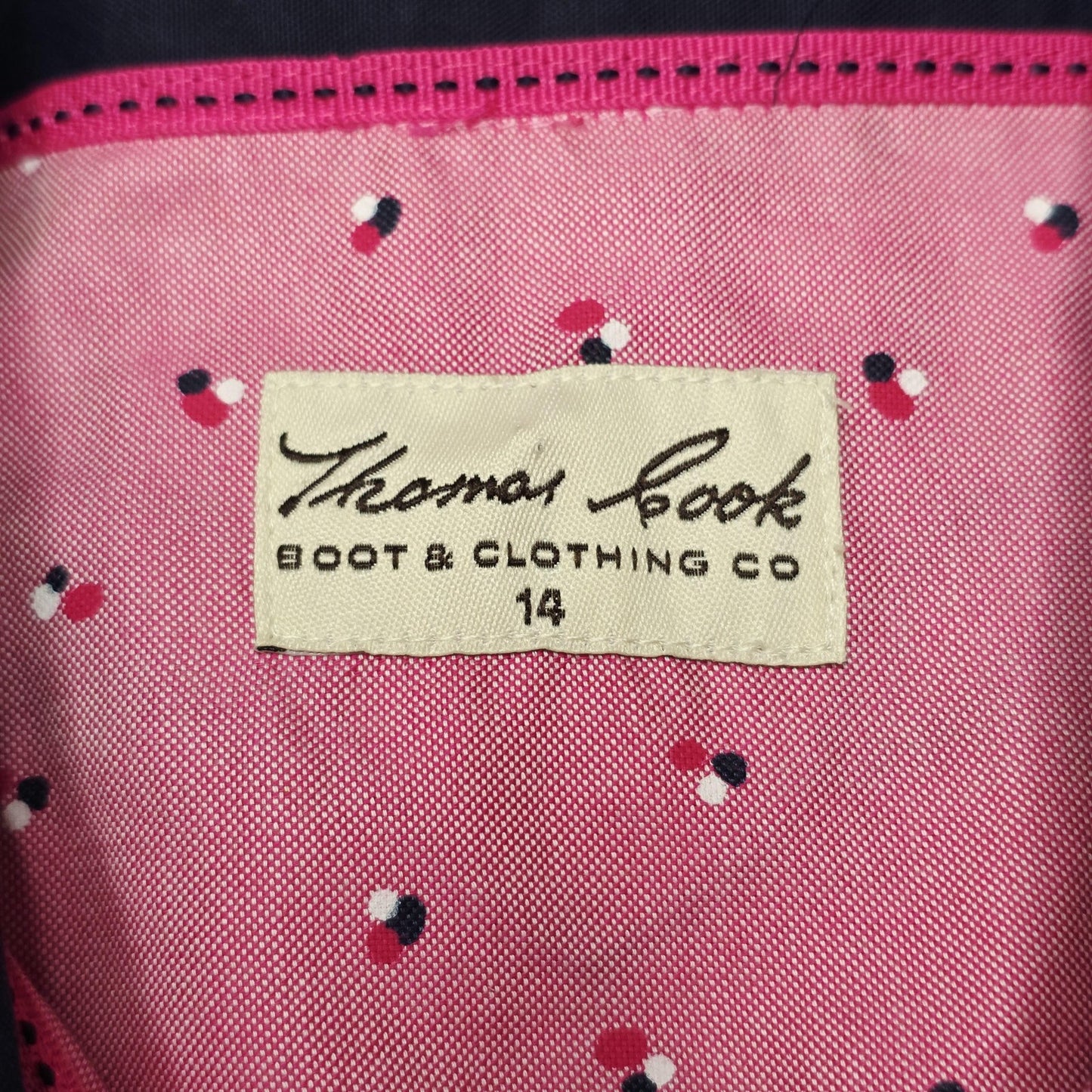 Thomas Cook Shirt Girls 14 Pink Long Sleeve Button Up Polka Dot Riding Western