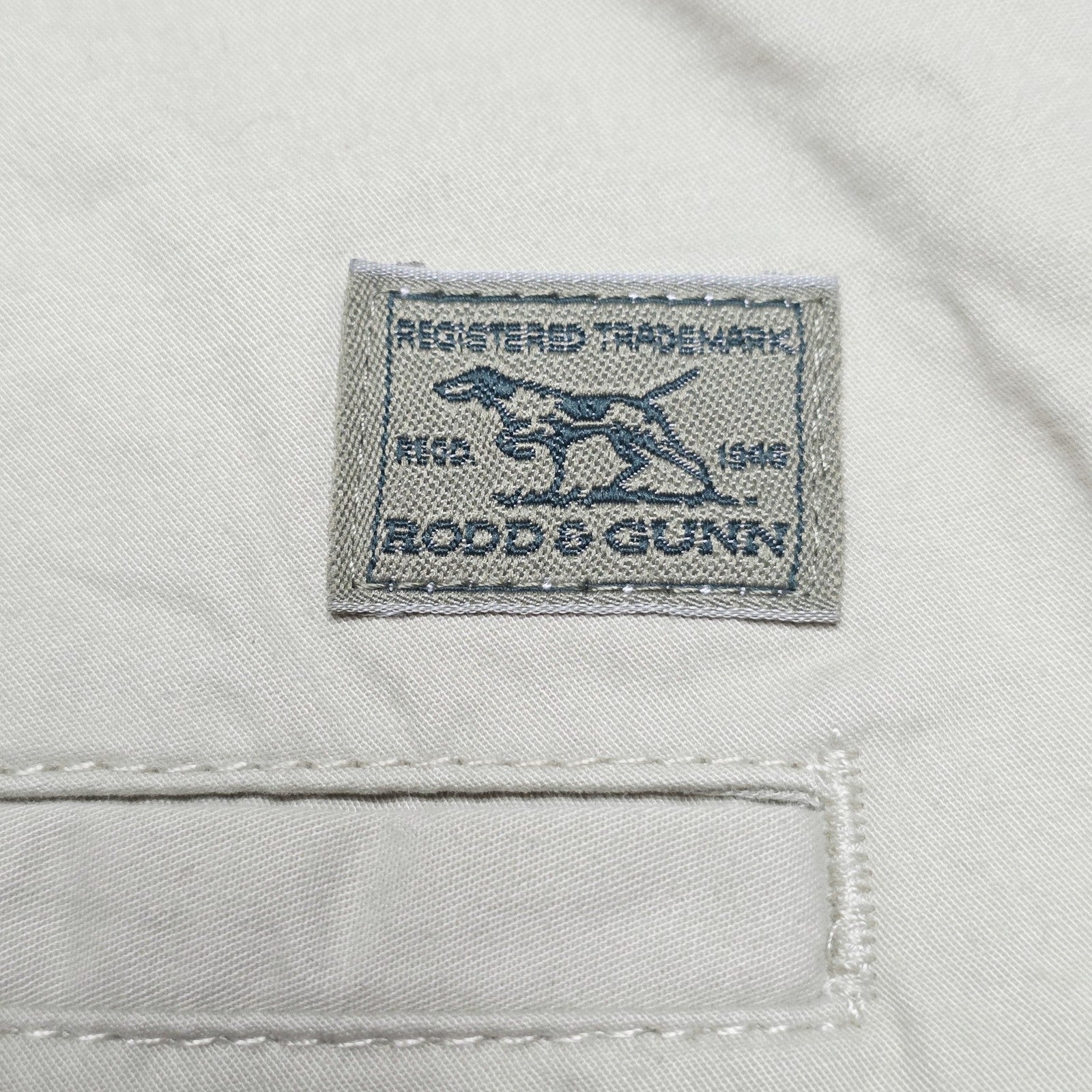 Rodd & Gunn Jeans Mens 35 Beige Regular Fit Cotton Chino Khakis Logo Pants