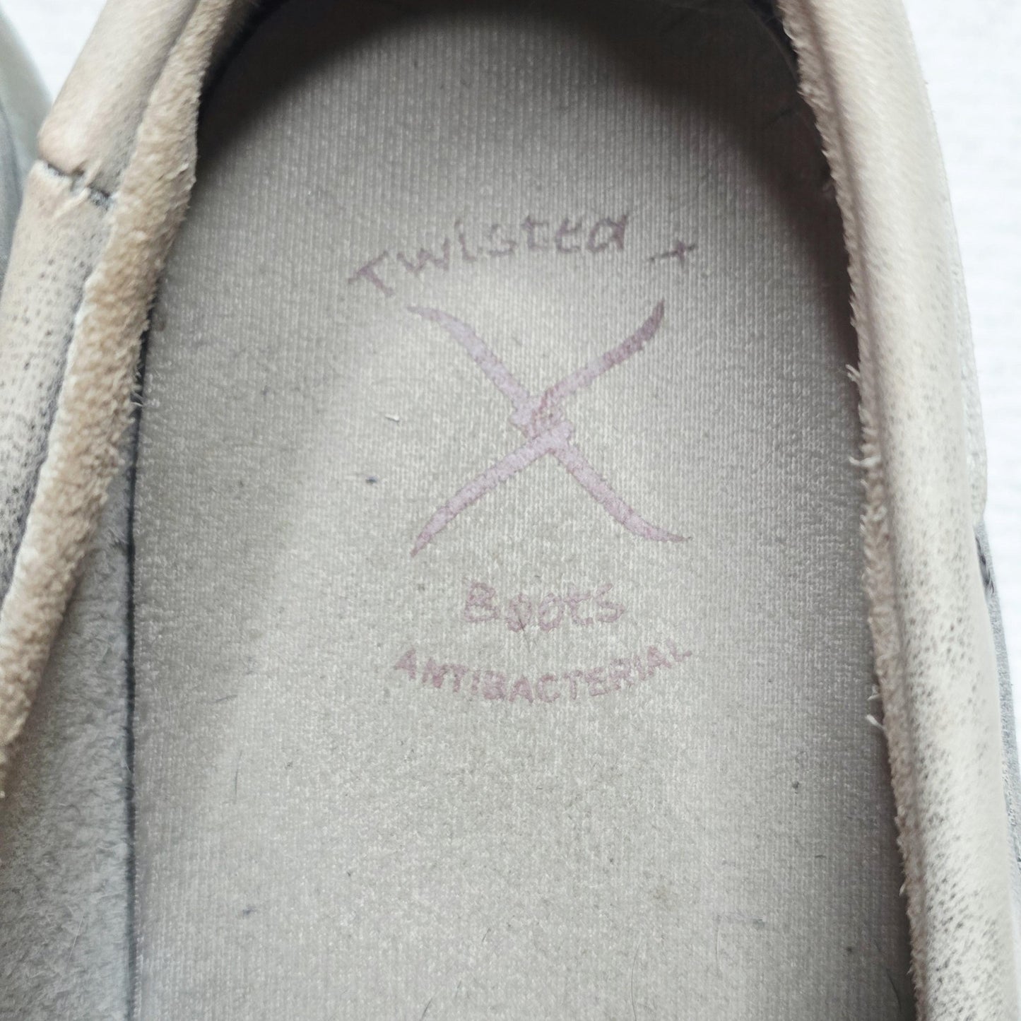Twisted X Shoes Women's AU 7 Grey Boat Woven Check Lace Up Casual TCWDM0004