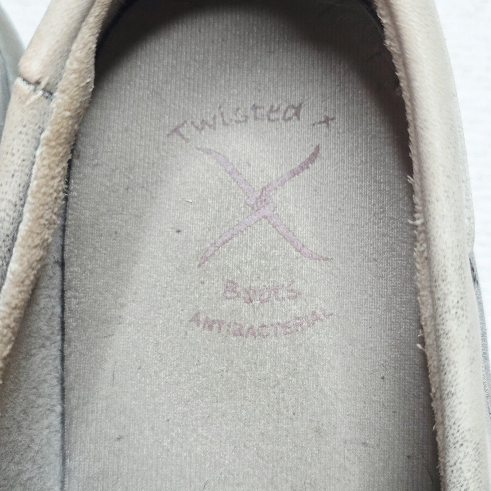 Twisted X Shoes Women's AU 7 Grey Boat Woven Check Lace Up Casual TCWDM0004