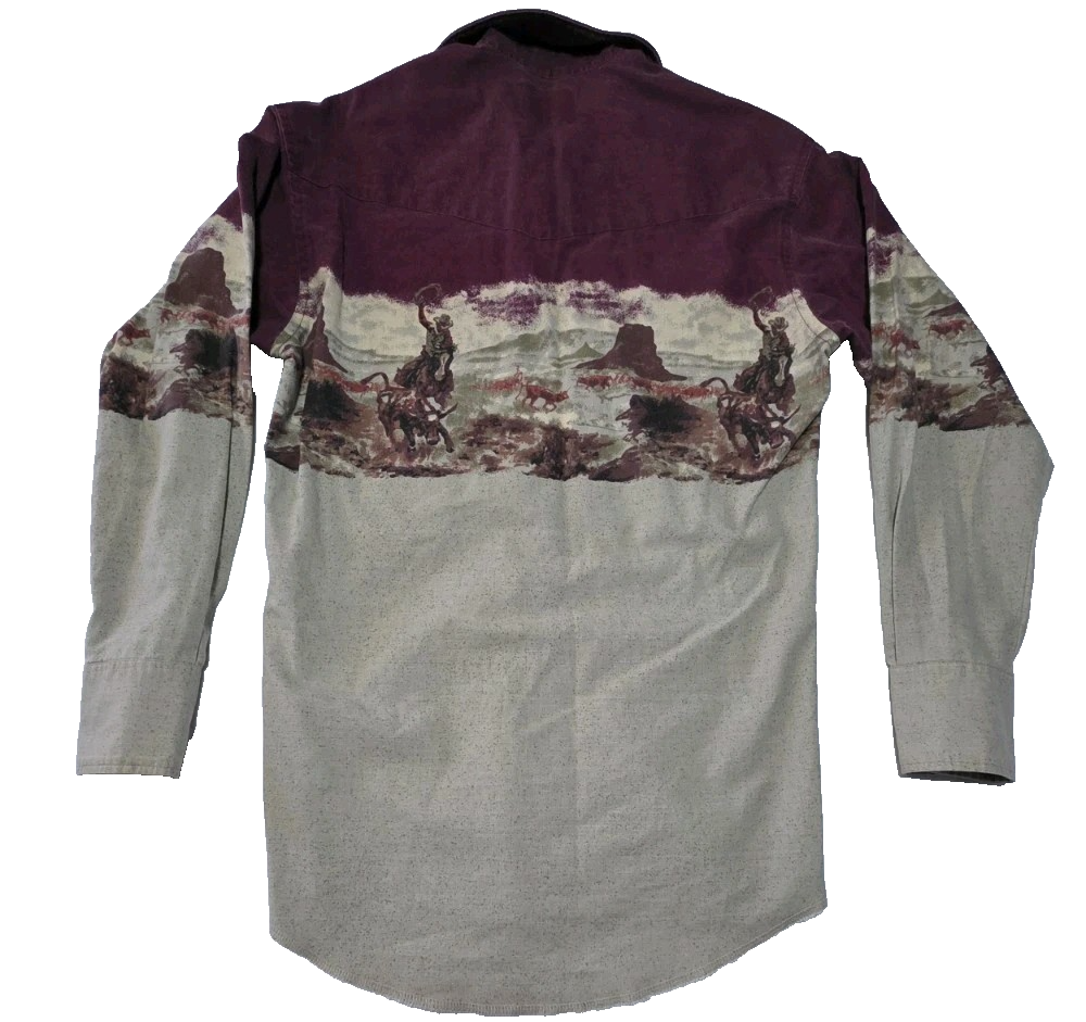 Wrangler Western Rodeo Long Sleeve Shirt Men's Size S