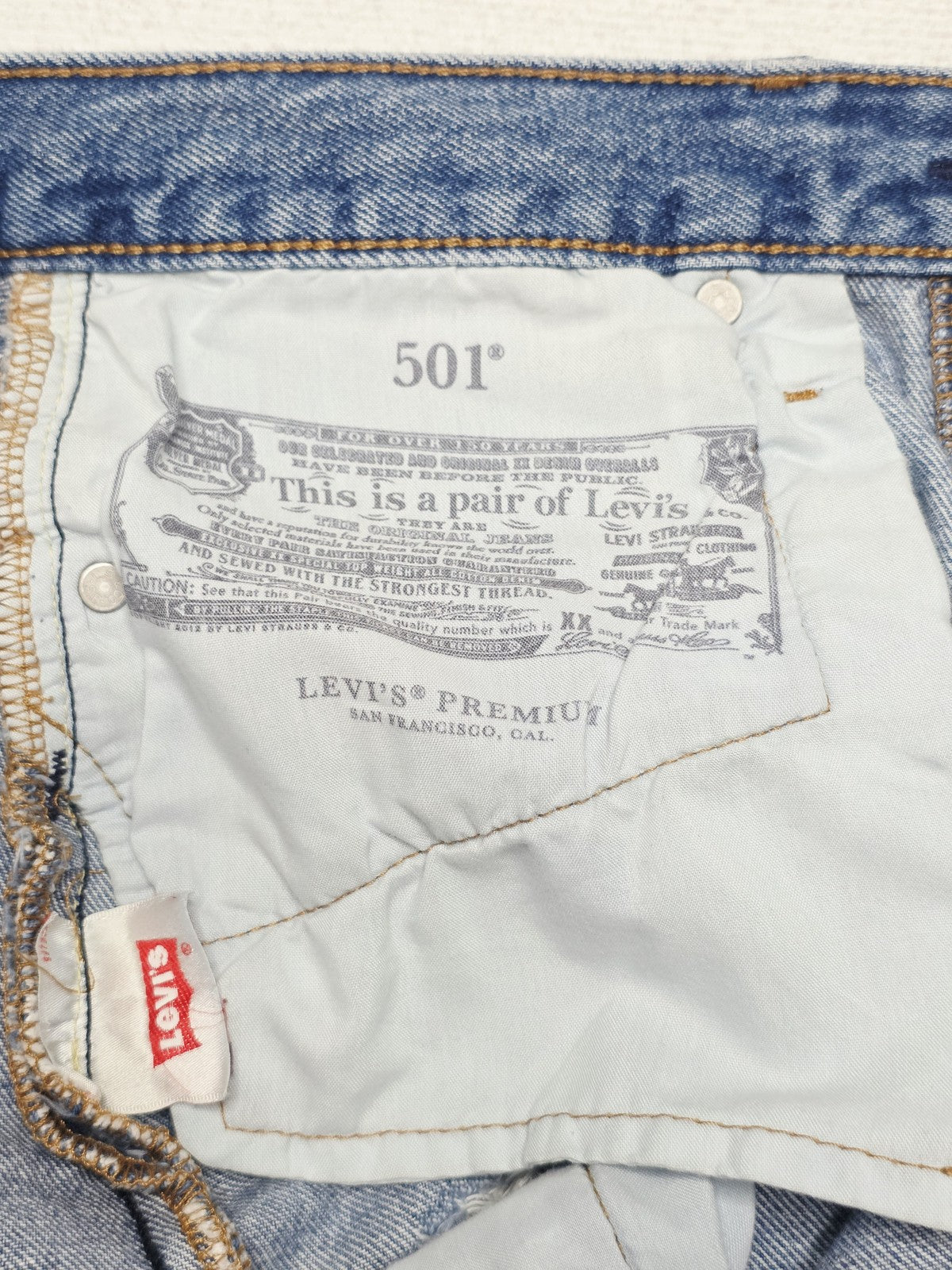 Levi's Shorts Women's 10 BIG E 501 Cut Off Distressed Raw Hem Button Fly