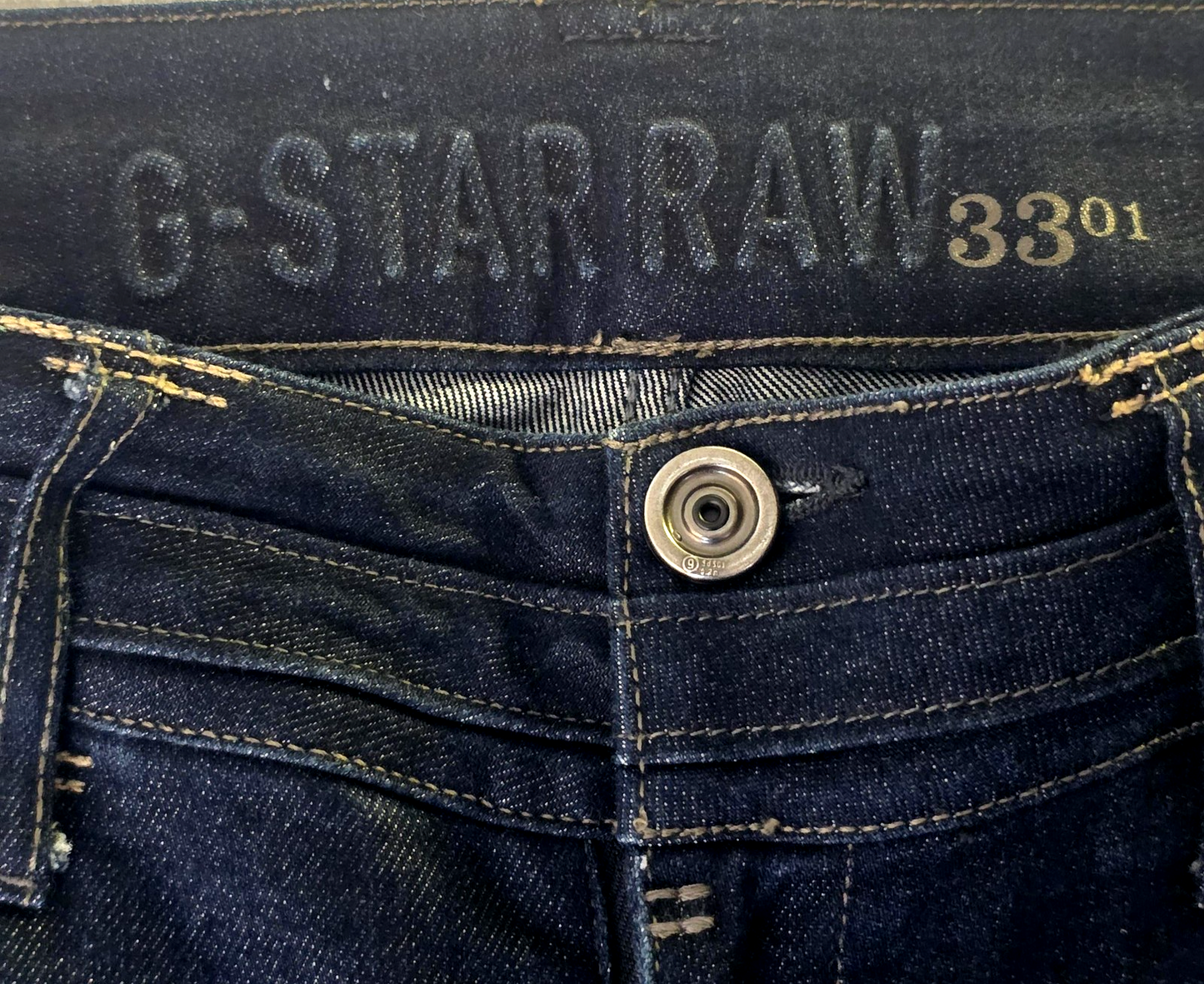 G-Star Jeans Women's 31x30 Blue Dark Wash Heller Mid waist Bell Flared Zip Fly