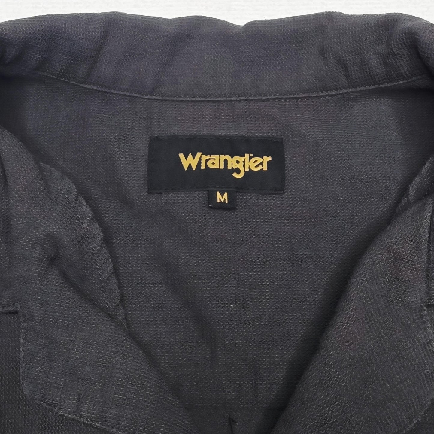 Wrangler Shirt Mens M Grey Short Sleeve Button Up Cotton Lightweight Casual