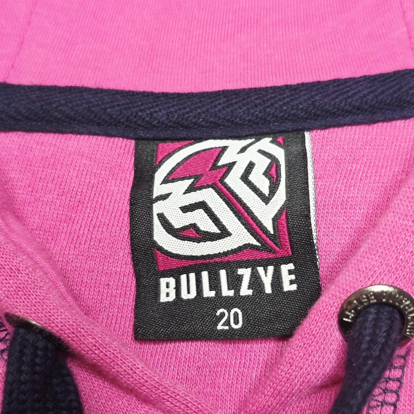 Bullzye Jumper Women's 20 Pink Hooded Fleece Pullover Bullzye Original Logo