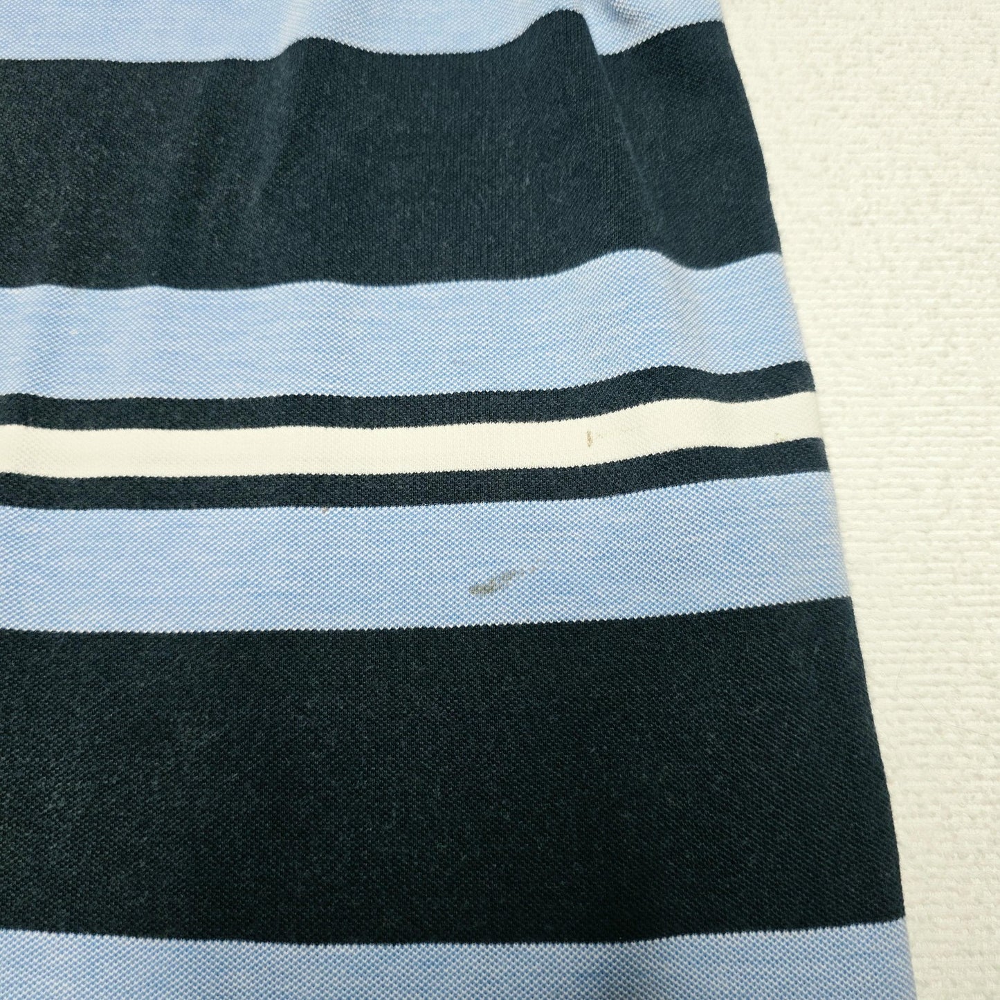 Thomas Cook Shirt Men's 4XL Blue Striped Short Sleeve Cotton Polo Casual