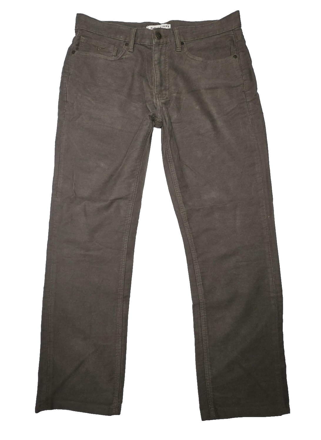 R.M. Williams Jeans Men's 33x29 Brown Straight Regular Cotton Denim Logo Zip Fly