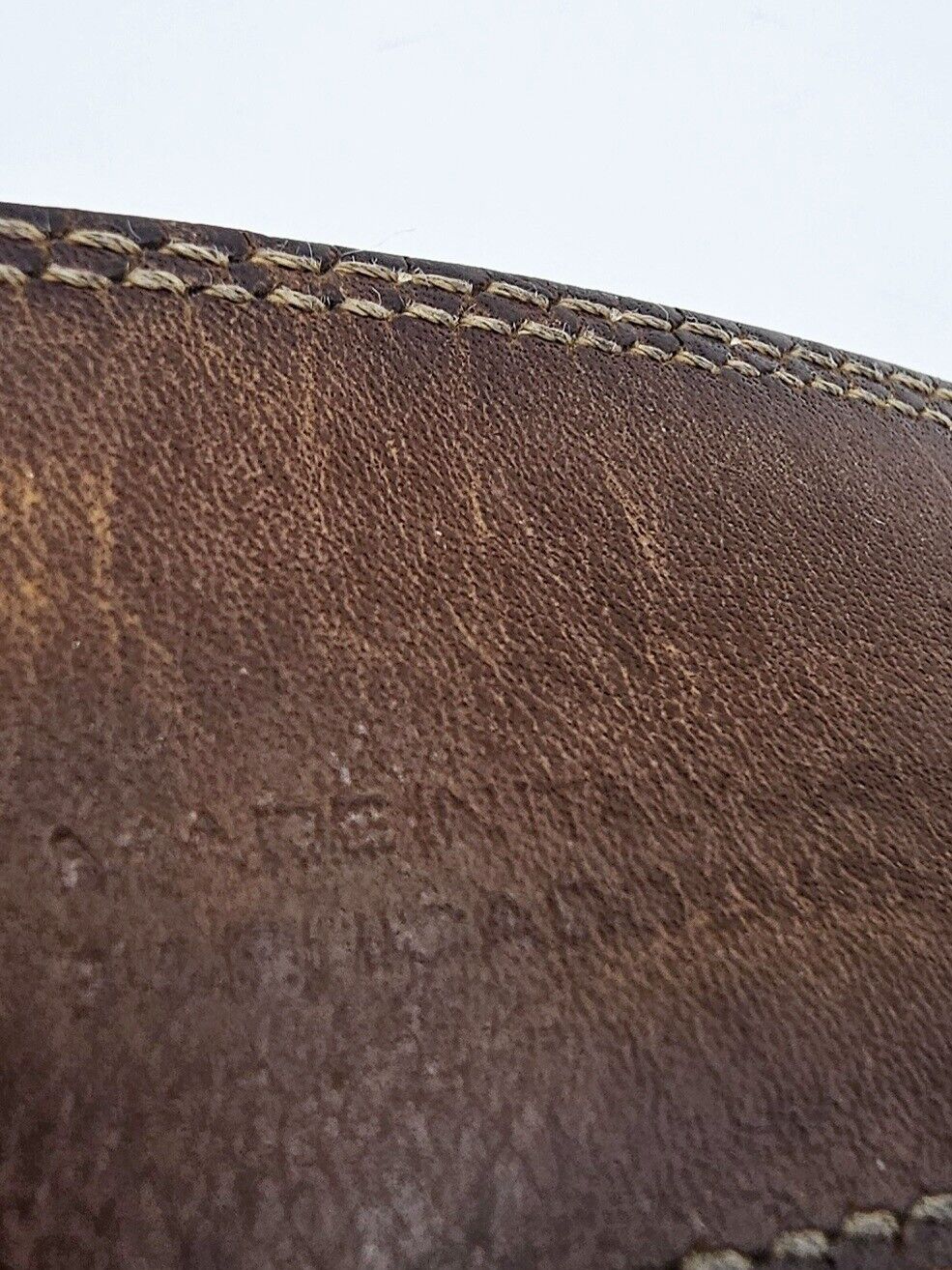 GANT Brown Leather Belt Size 36" Made in Italy