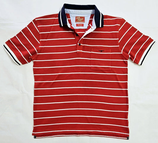 R.M Williams Regular Fit Polo Red Striped Men's Size Small
