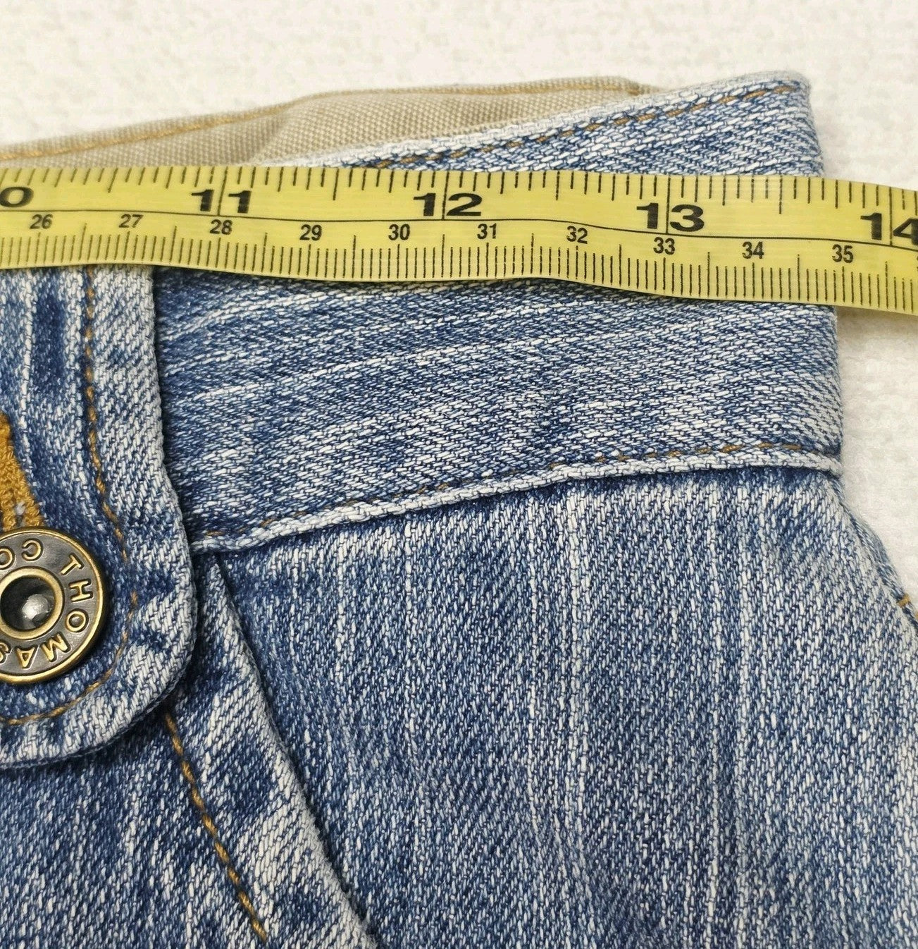 Thomas Cook Skirt Women's 8 Blue Denim A-Line Knee Length Stretch Casual Western